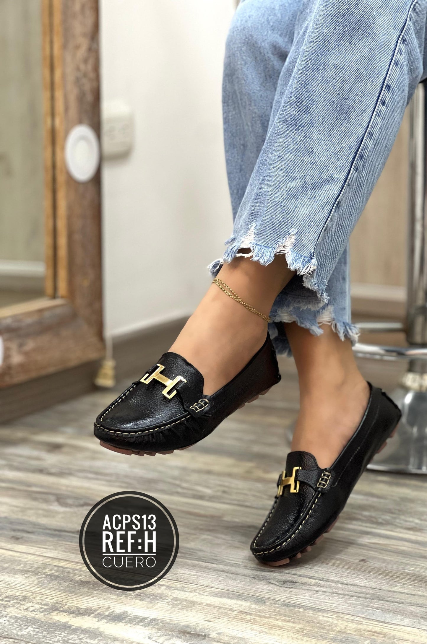 MOCASIN EN CUERO