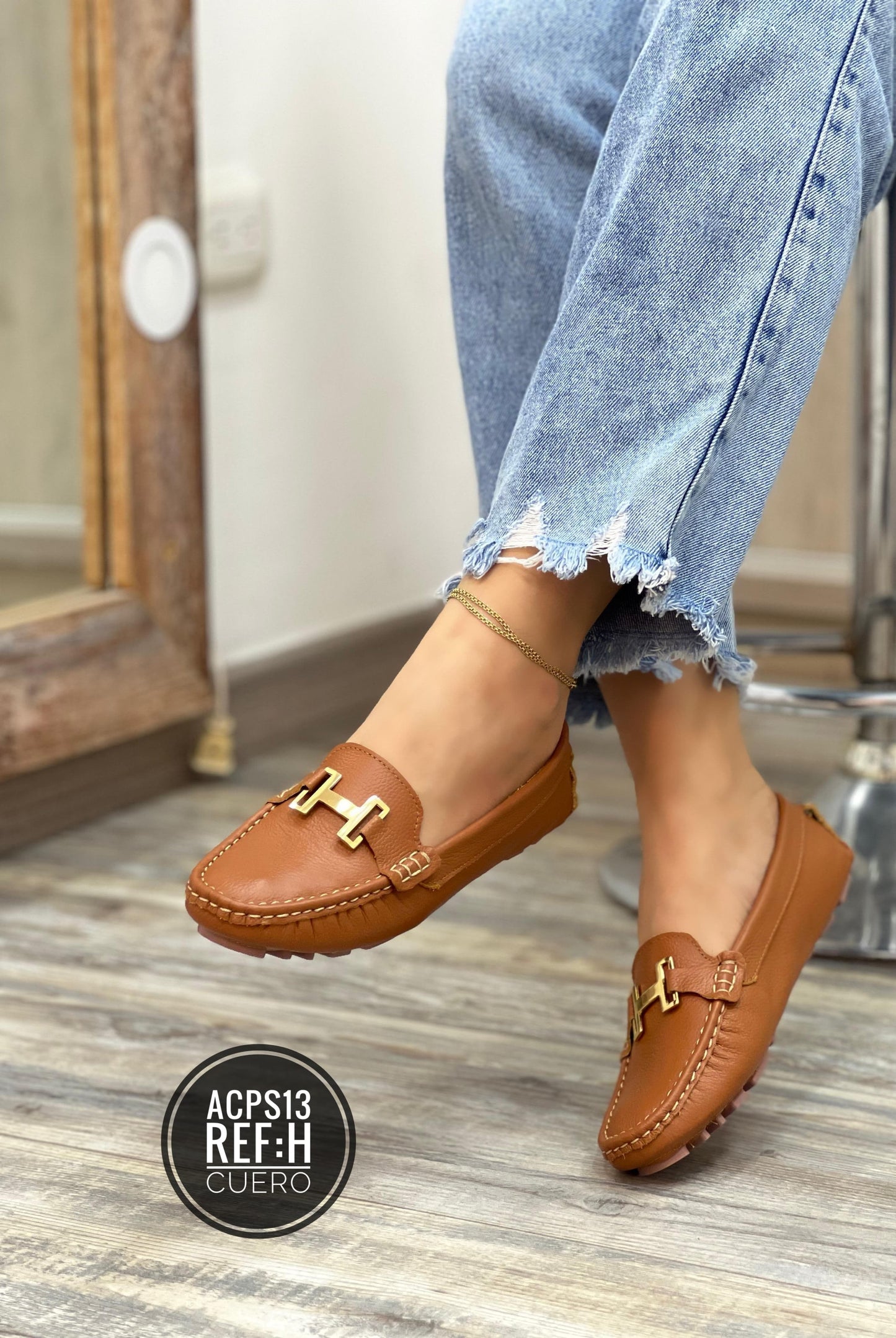 MOCASIN EN CUERO