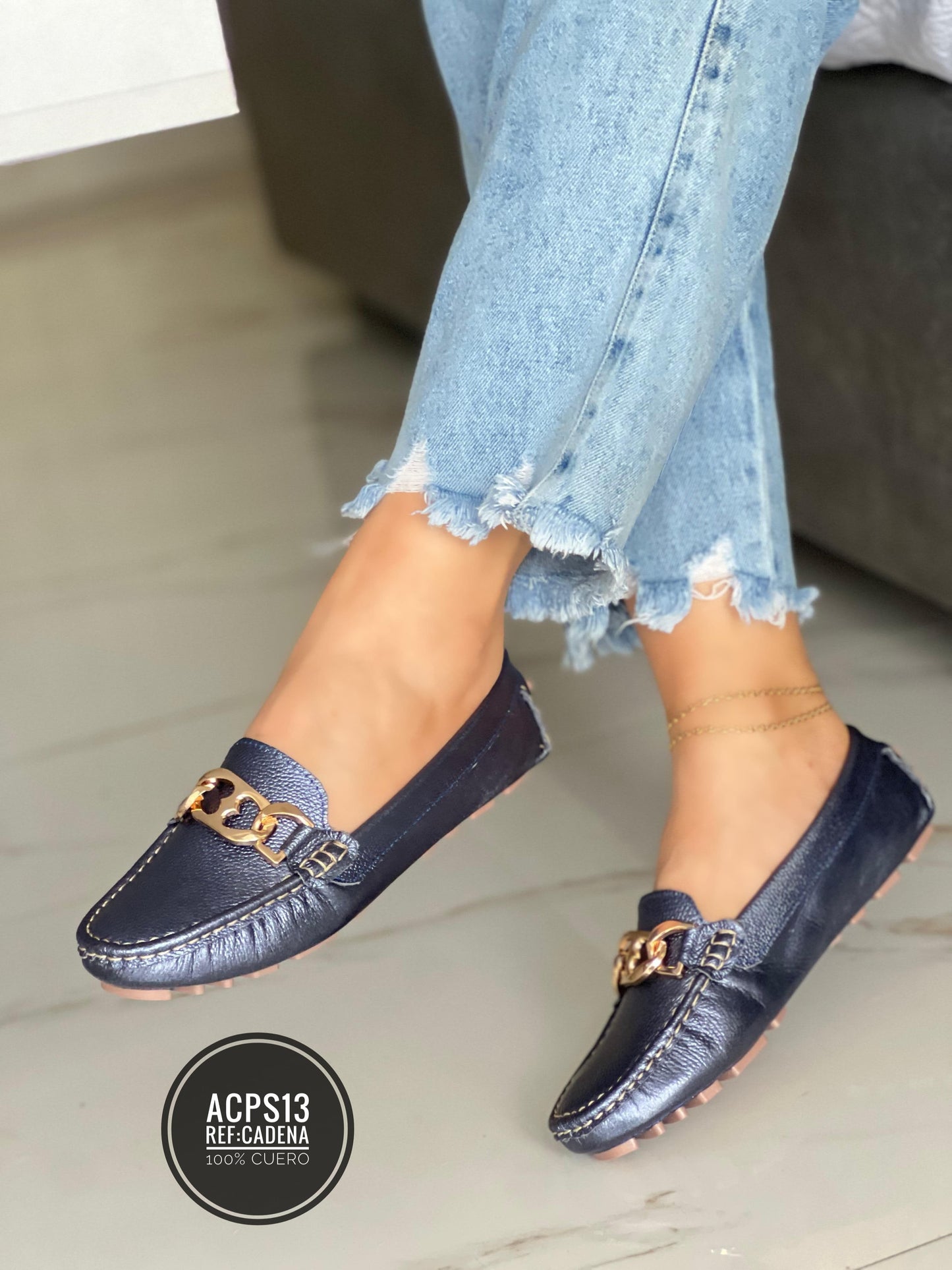 MOCASIN EN CUERO